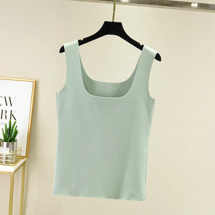 Women's Square Neck Sleeveless Tank Top Slim Fit Casual Thermal Camisole
