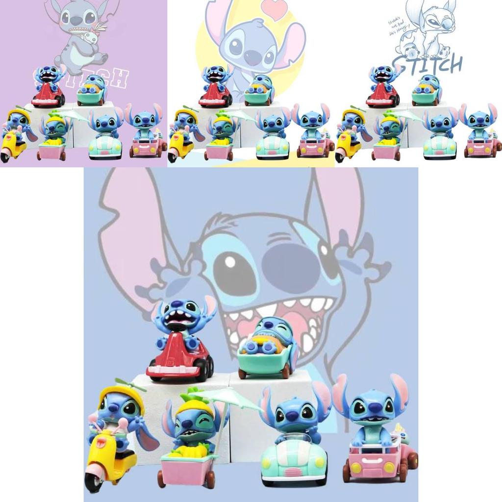 Delightful Pvc Stitch Figurine Set Including 6 Distinctive Characters From The Beloved Anime Series