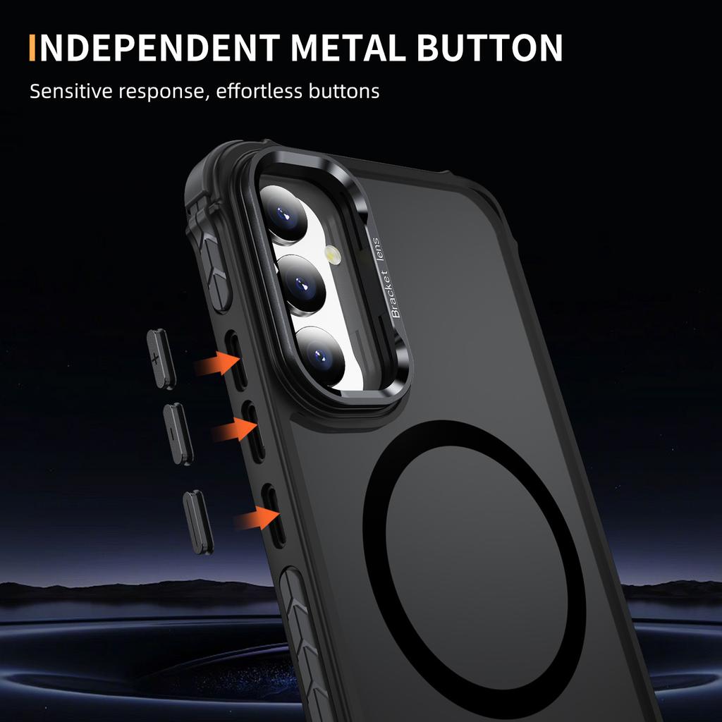 For Samsung Galaxy A54 5G Case with Lens Kickstand Matte Phone Back Cover Compatible with MagSafe