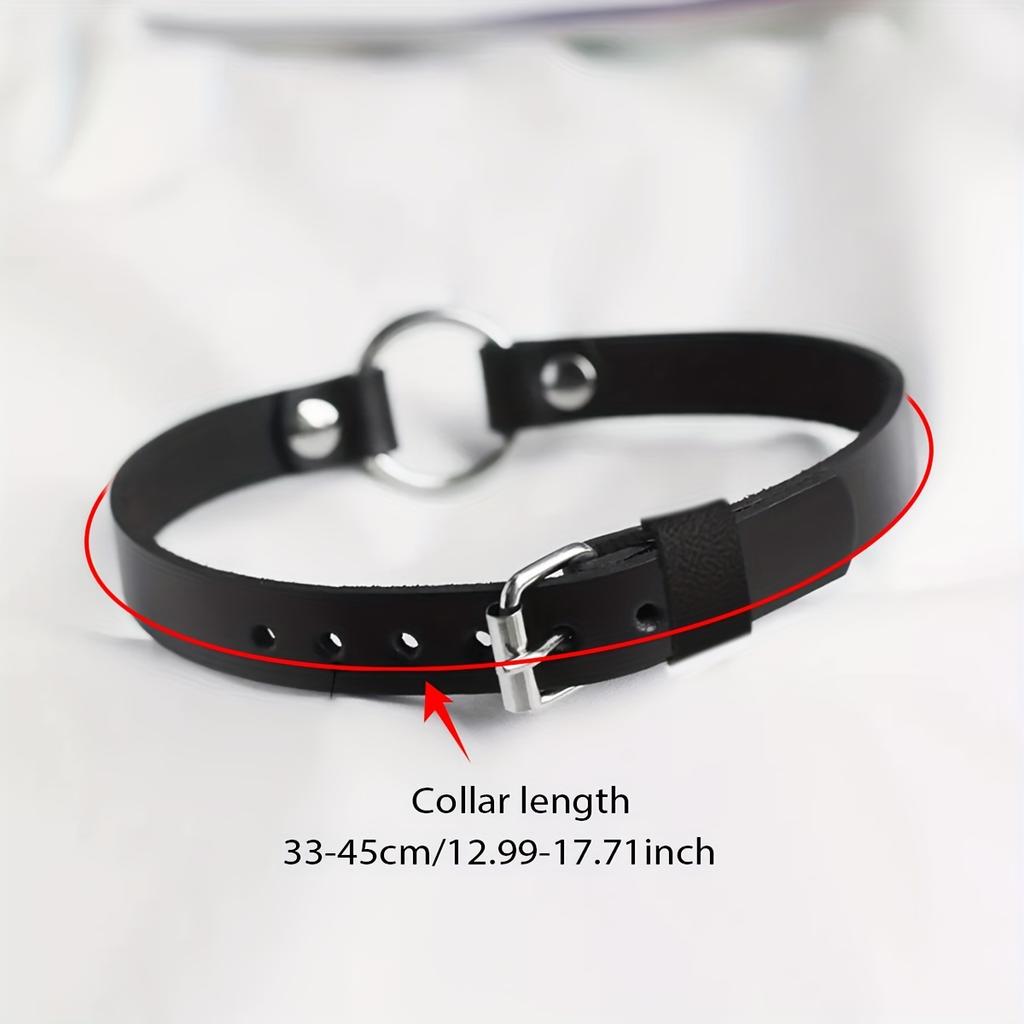 Women Sexy Punk Leather Collar Necklaces Round Trendy Neck Heart Harajuku Choker Gothic Bondage Women Neck Accessories