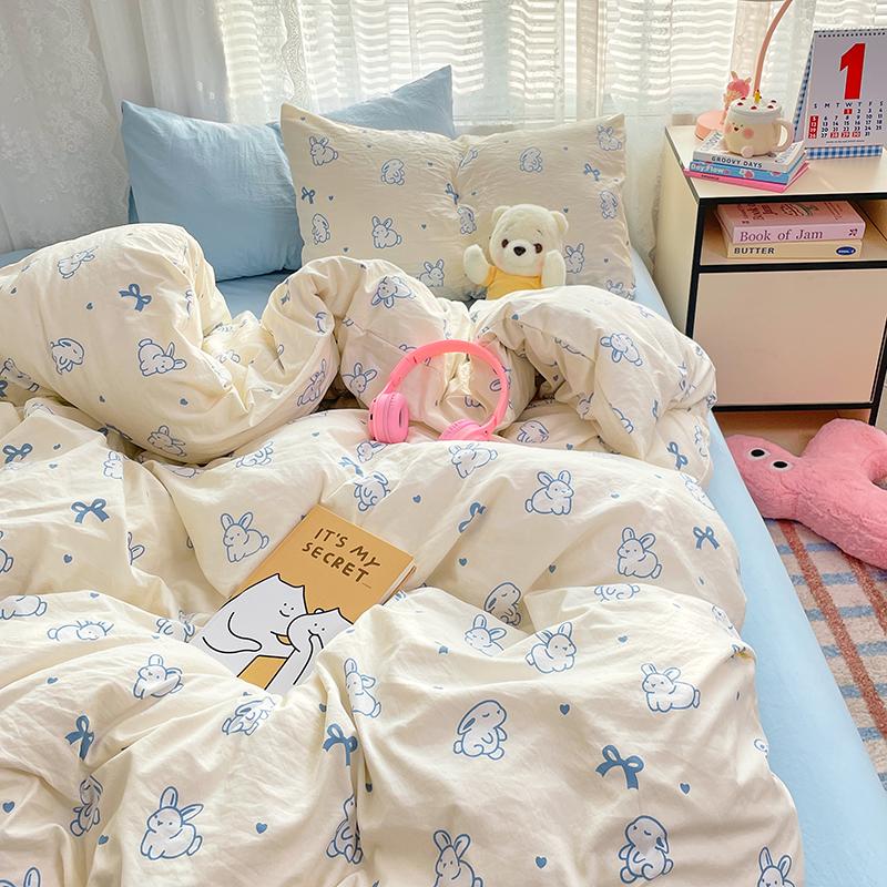

Carton Pplusa Soft Duvet Cover Set Adorable Lovely Animal Quen Reversible Warm Comforter Cover Set Childrents Tenagers Rom Single Beding 3 Pieces 100*200cm Single