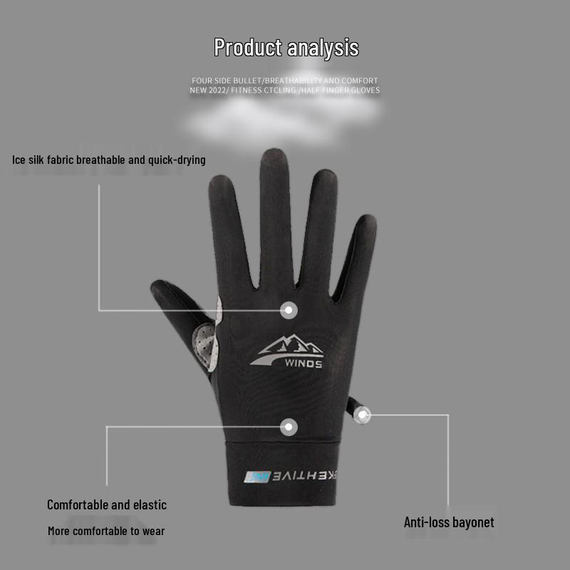 Unisex Full & Half Finger Cycling Gloves - Non-slip, Wear-resistant, Ice-cool for Outdoor Sports.
