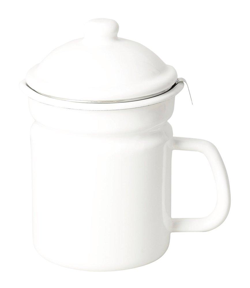 

Pearl Metal Painted Finish Oil Pot, 1.1L, Enamel, Blanc Kitchen, HB-3678