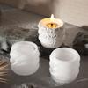 Circular, Stone Pattern Storage Box, Space Moon Pattern, Candle Cup, Aromatherapy Gypsum Jar, Silicone Mold, Candle Mold, White