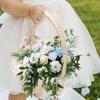 Hand-woven Wedding Flower Basket Kids Girl Basket Small Handheld Basket Picnic Basket Woven Storage Baskets With Handle