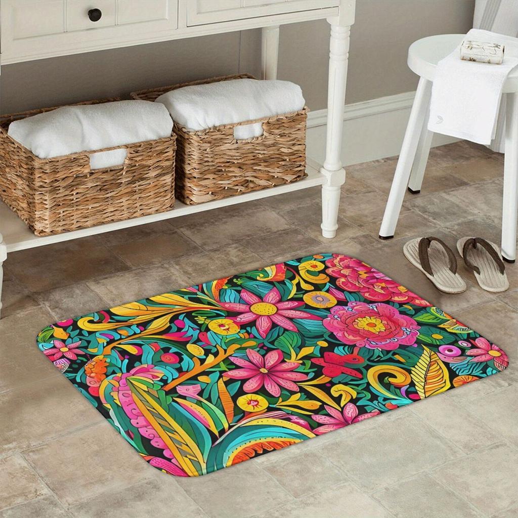 1 Stück Sommer Garten Bad Rutschfeste Matte Wohnzimmer Teppich Eingangstür Fußmatte Boden Dekor Teppich