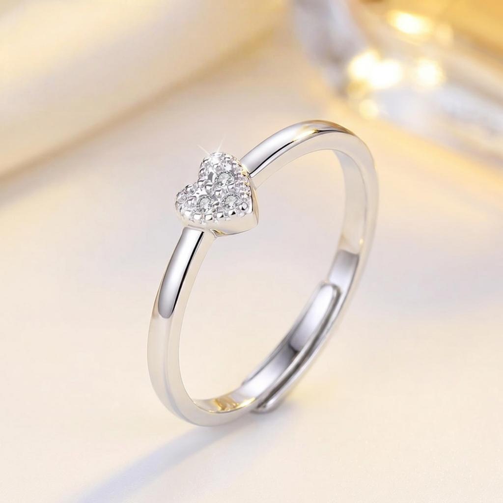 New Copper Ring Classics Heart For Women Wedding Engagement Jewelry Accessories Fashion High Quality Gifts Ring