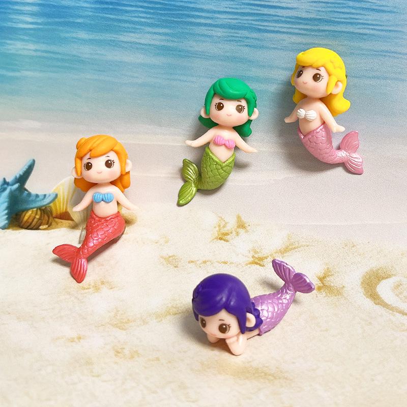 PVC Syrenka Księżniczka Lalka Ozdoba Samochodowa: Mikro krajobraz DIY Kreatywna figurka zabawka