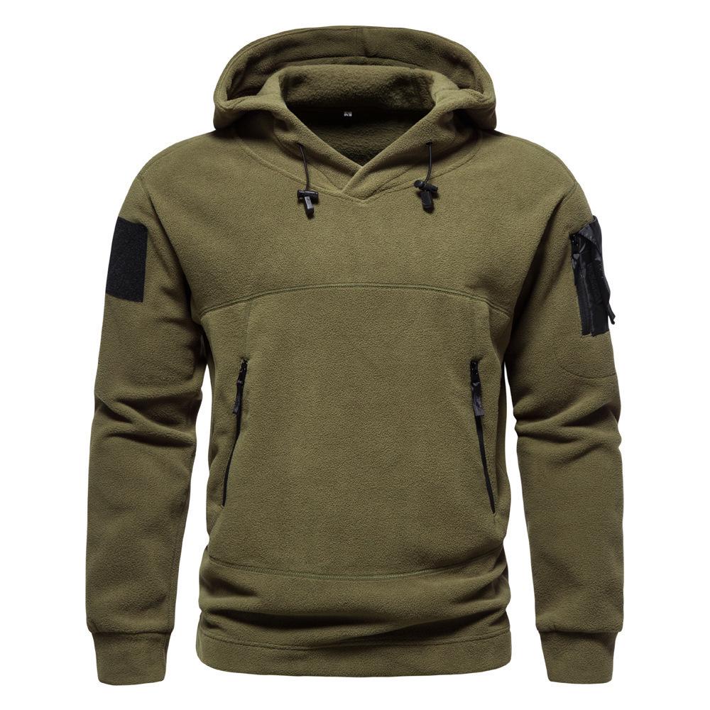 2025 Men's Tactical Hooded Fleece Sweatshirt for Fall/Winter