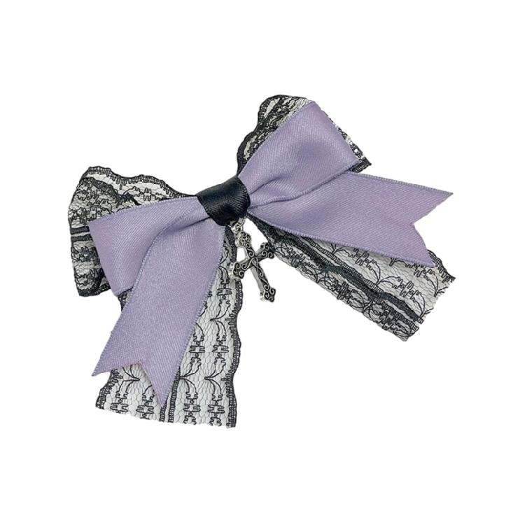 Schleifen-Haarspangen Goth-Schleifen-Haarspangen Entenschnabel-Haarspangen für Mädchen und Frauen