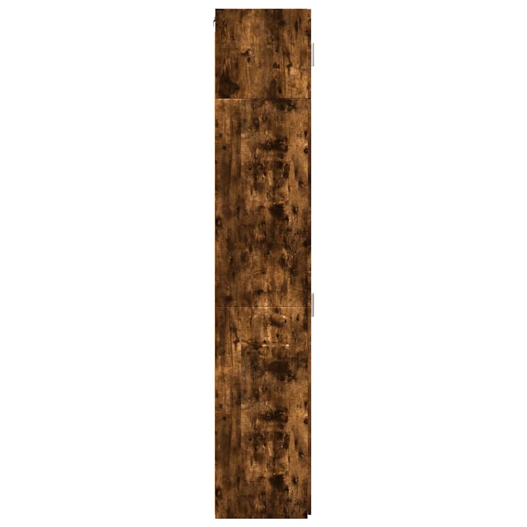 Narrow Tall Cabinet Smoked Oak 50x42.5x225 Cm Particleboard