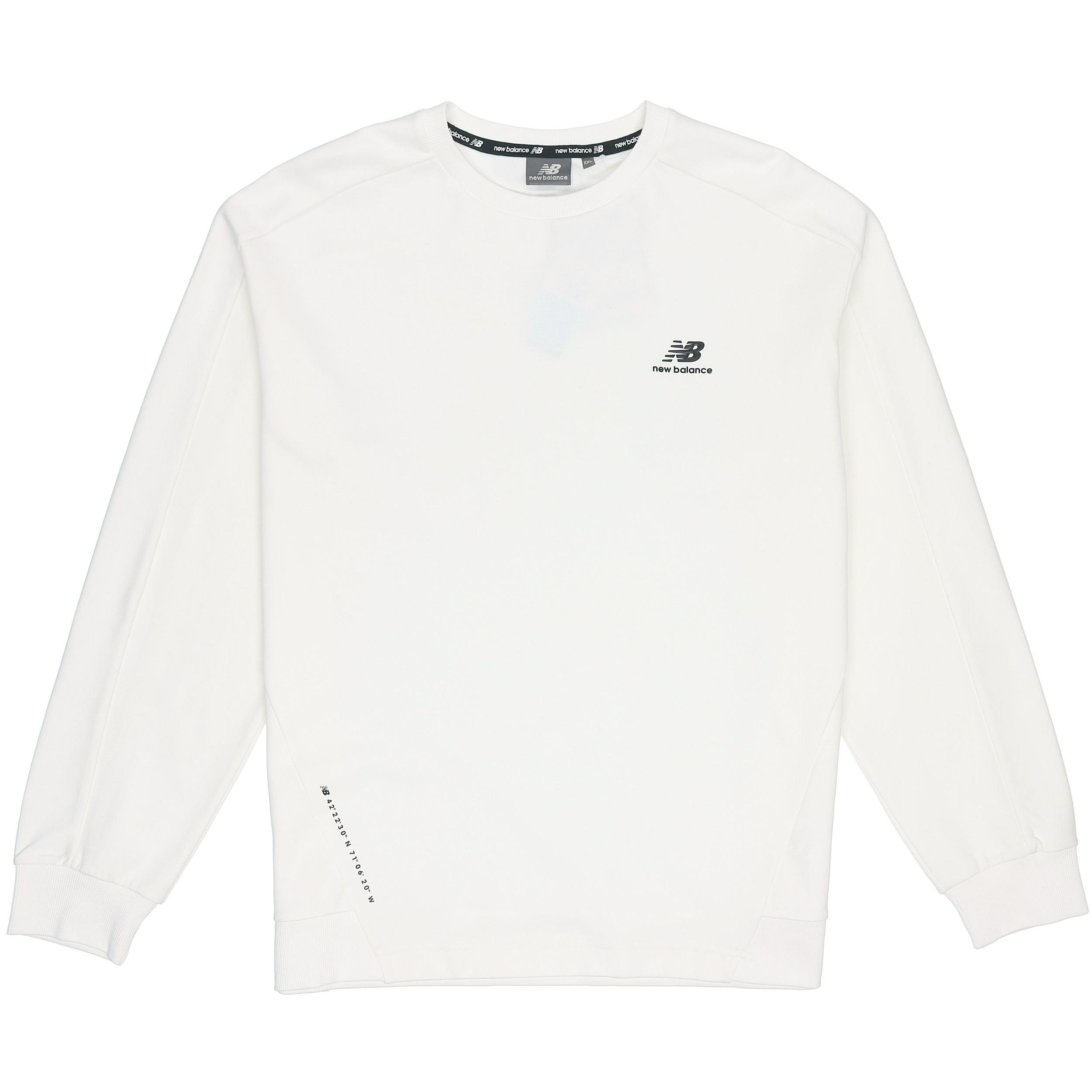 New Balance Sweatshirt Asia Sizing  White  Unisex 5CC38623-IV XXL