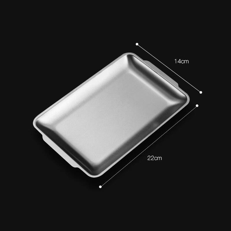 Jingbaodi Korean Stainless Steel Rectangular BBQ & Serving Plate