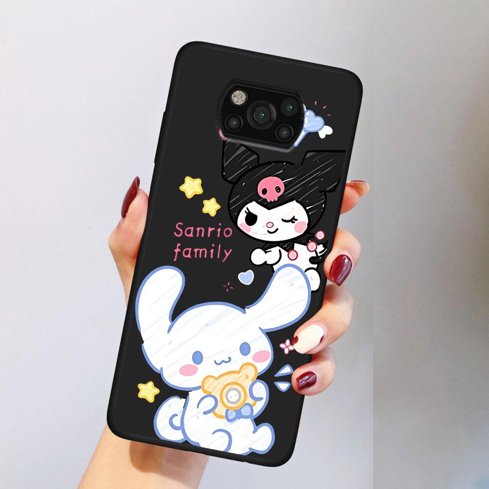 Custodia Cinnamoroll Kuromi per Xiaomi Poco M3 X3 NFC X5 M5s M4 Pro 5G F3 Cover Morbida in Silicone per Telefono Coque