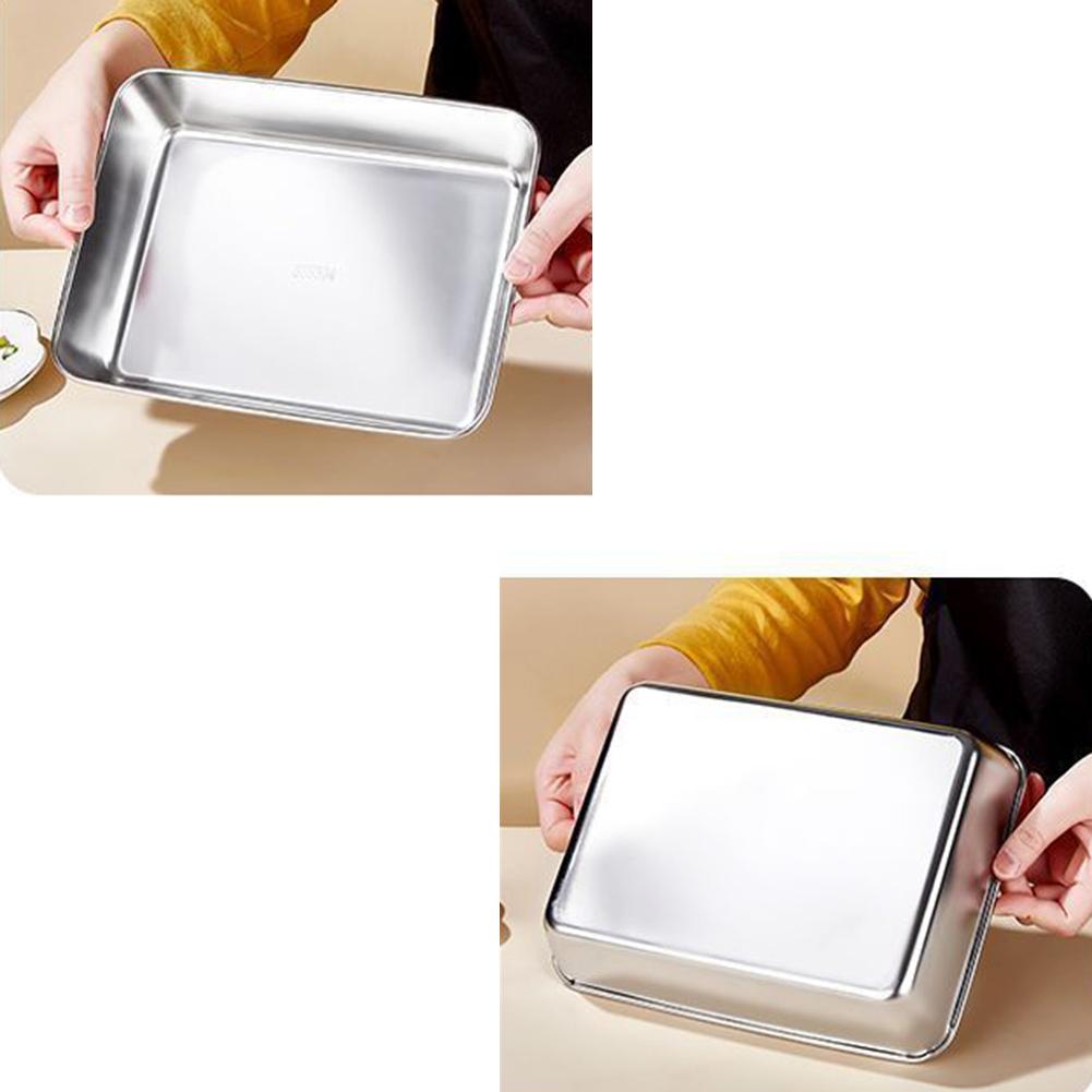 3PCS Leak Proof Stainless Steel Food Storage Box with Effective Sealing Lid