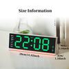 Remote Control Large Digital Wall Clock with 9 Colors Mood Light 2 Alarm Timer Table Clock 12/24H 10 Levels Brightness LED Clock