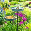 Bird Feeder And Bath Bird Feeder with Four-Prong Stake Outdoor Bird