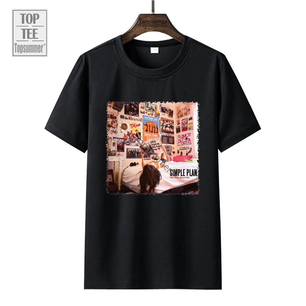 Ge allt! Album T-shirt Simple Plan Turné T-shirt Tonåringar Sommarmode Oversized T-shirts Pojke Flicka Grafiska Tryck T-shirts