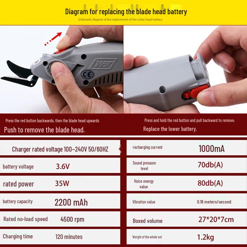 Guangyi WBT-1 Electric Scissors CN Plug (adapter Included)