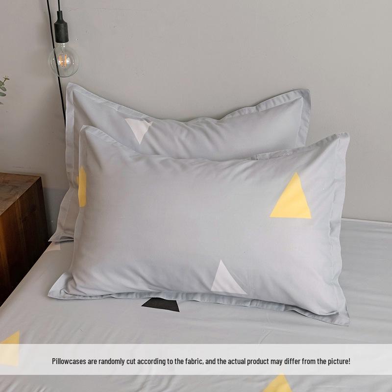 2025 Influencer Pillowcase Set - Pure Washed Cotton, Single 48×74cm, Ideal for Student Dorms, Set of Two