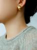 Textured Embossed Earrings: French Retro Luxury Studs - Niche European and American Fashion Accessory