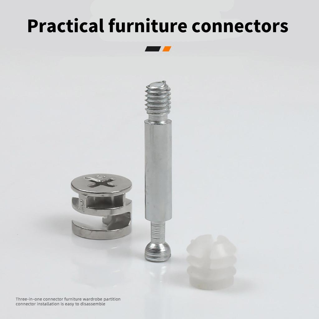 20Pcs Furniture Connector Cabinet Wheel Nut Connection Desk Link Fixer Eccentric Wheel Bolt Nut Fastening System