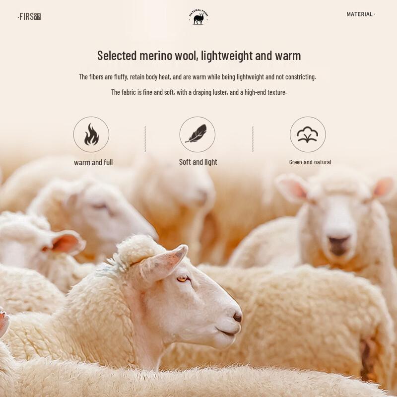 FIRS Men's Heavyweight 480G Machine Washable Round Neck Sweater