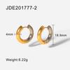 Minimalist 18k Gold-Plated Stainless Steel Circle Earrings in European & American INS Style