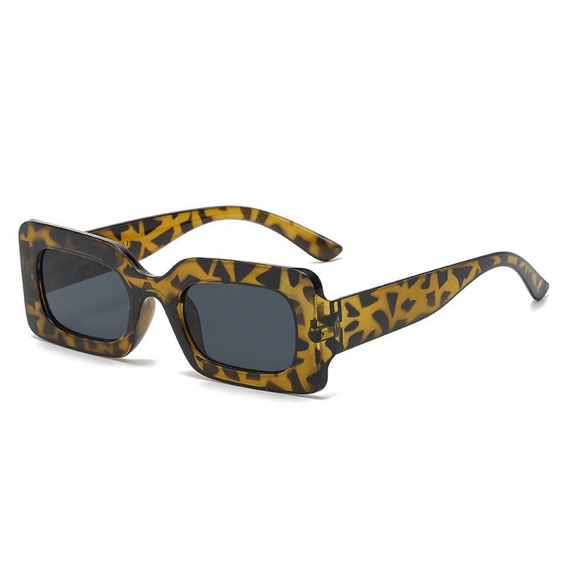 Square Jelly Sunglasses Trendy Concave Shape Photo Square Sunglasses