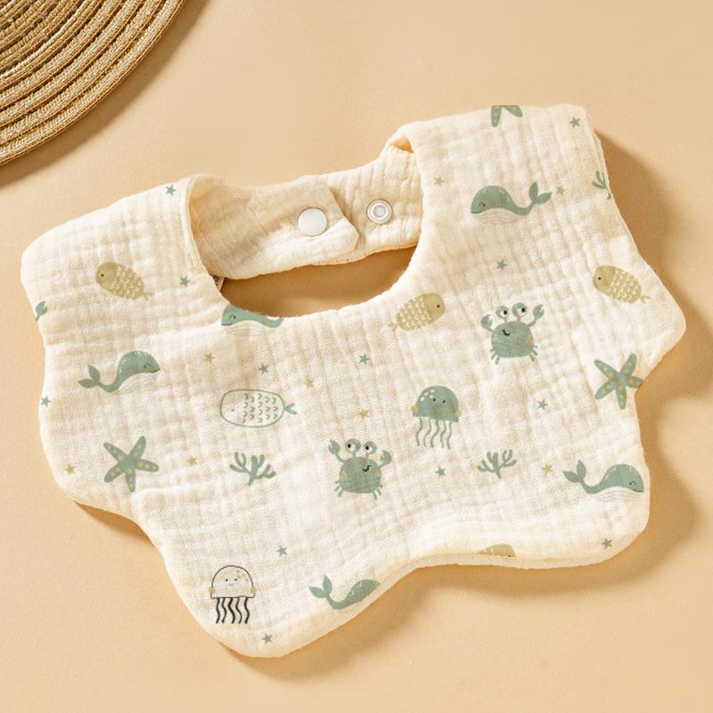 Baby Cotton Bib & Scarf Set - Infant Triangle Design
