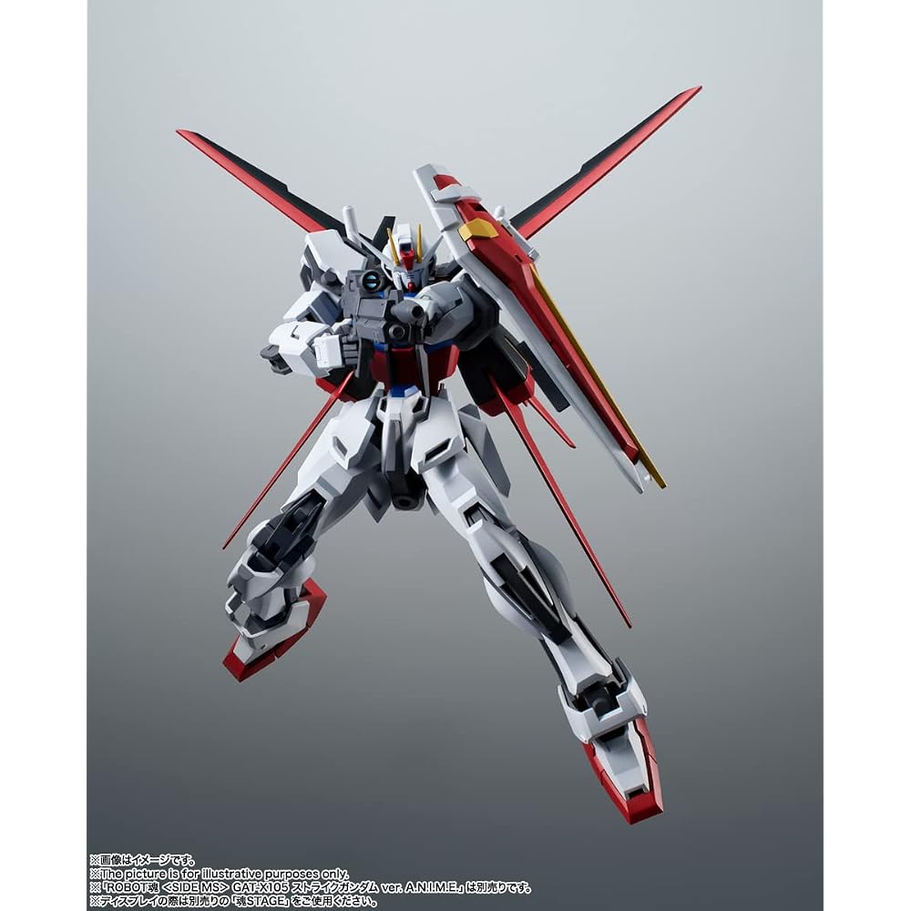 TAMASHII NATIONS ROBOT Soul Mobile Suit Gundam SEED [SIDE MS] AQM/E-X01 Yale Striker & Effect Par...