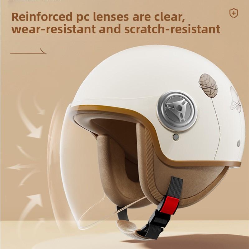 Winter Battery Car Motorcycle Retro Hard Hat Half Helmet Full Helmet Electric Vehicle Certified Helmet Men and Women