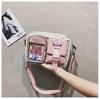 Mori Style Korean Large Capacity Canvas Crossbody Bag – Cute Student Square Shoulder Bag for Phone & Camera