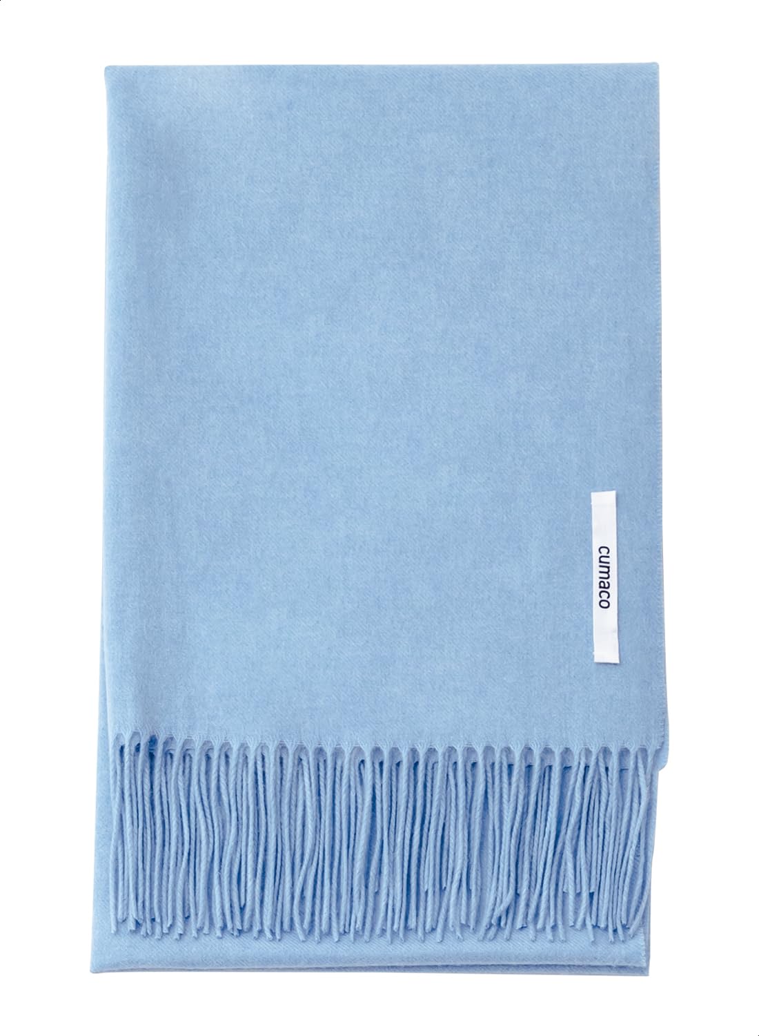 

Light Blue Cashmere Solid Thick Brand Light [cumaco] 11. 100% Stole, Color, Unisex, Large, Scarf, Name, Gift, Blue, C-A0012B-0502