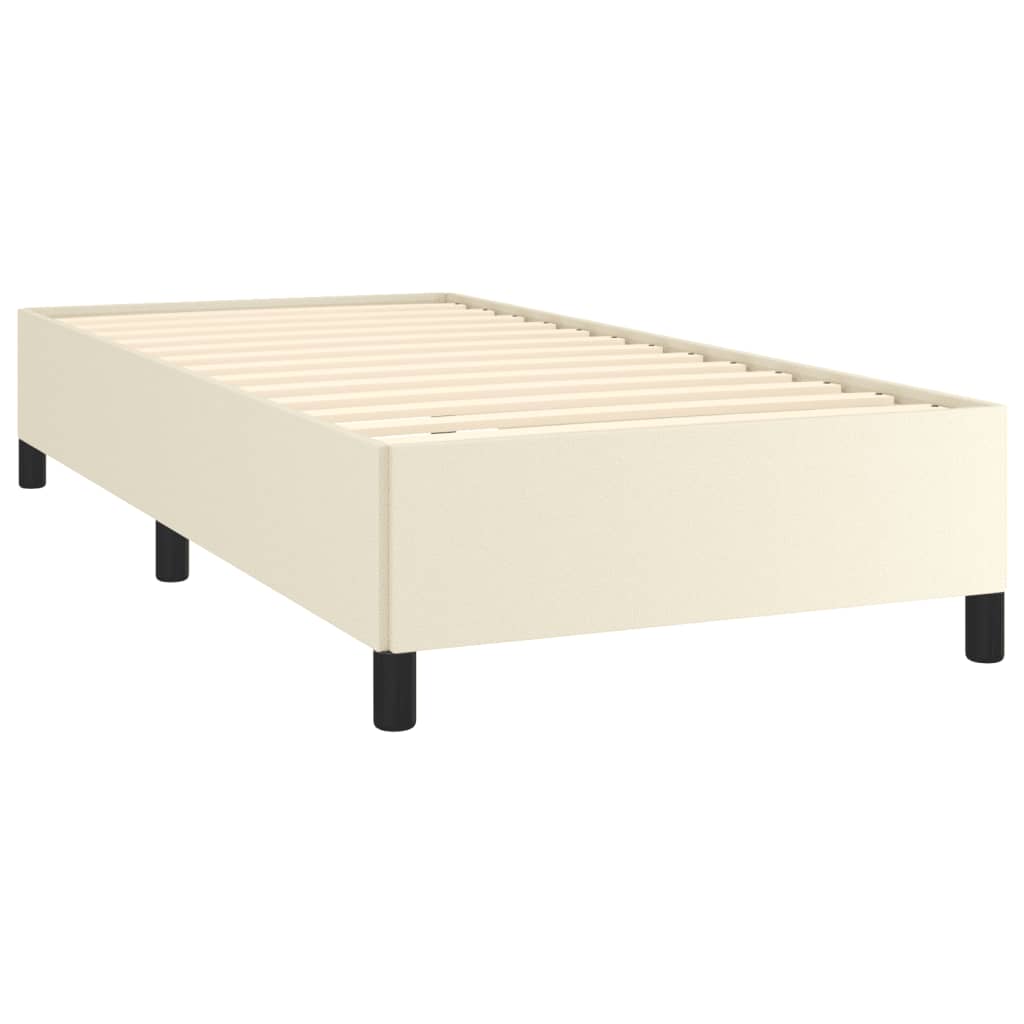 Bed Frame Cream 90x190 cm Artificial Leather