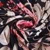 [BYSIFA] Women Chinese Style Navy Blue Pink Silk Scarf Shawl Winter Brand Square Satin Scarves Wraps Spring Autumn Headscarves