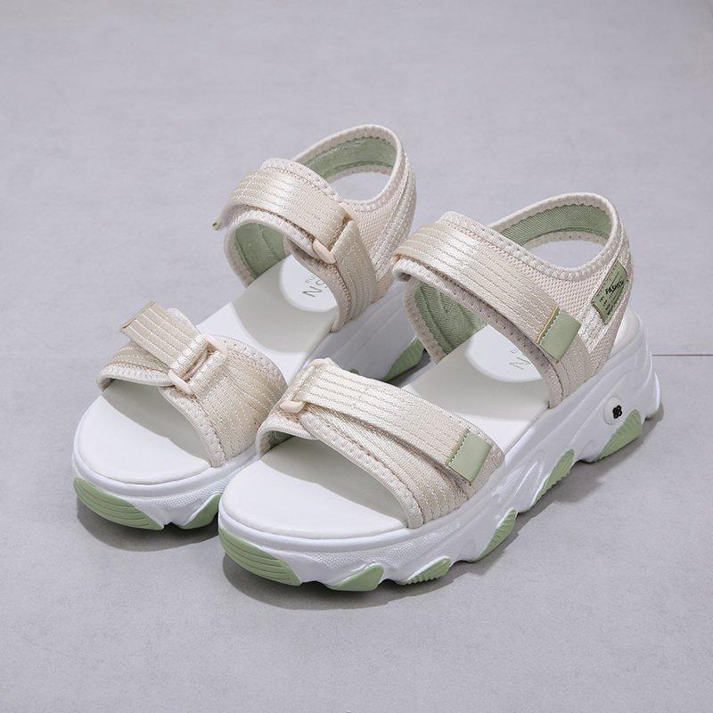Summer Casual Womens Open Toe Sandals With Breathable Pu Upper For Beach And Daily Wear