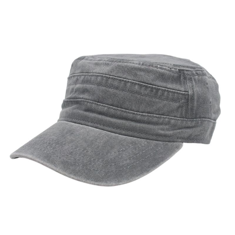 Washed Retro Flat Top Hat Four Seasons Men'S Sun Hat Outdoor Sports Hat