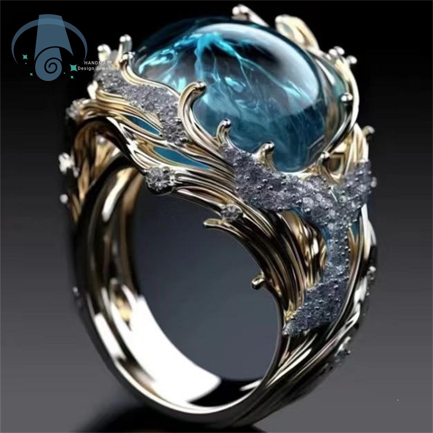 Damen Mode Welle Offener Ring Verstellbar Zirkonia Strass Party Schmuck Kreativ Einzigartig Handgemacht Geschenkidee Für Sie Täglich 6 gray