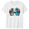 Summer Tropical Sunglasses Womens T-Shirt Vacation Summer Gift For Her