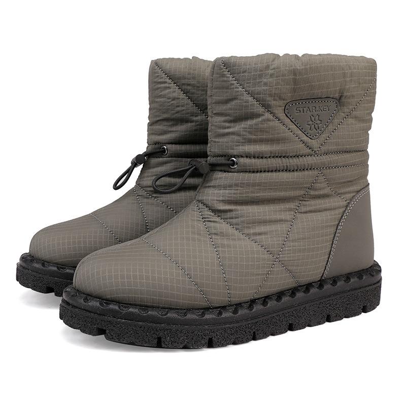 Damen Übergröße weiche elastische Winter warme kalte gefütterte Schneestiefel rutschfest abriebfest Outdoor Freizeit Sport wasserdichte Baumwollstiefel