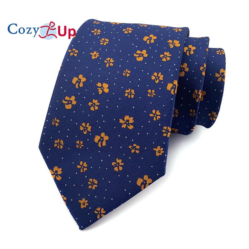 Cozy Up 3,15"(8 cm) Modische gestreifte Paisley-Krawatte für Herren, karierte Blumenkrawatte für Hochzeit