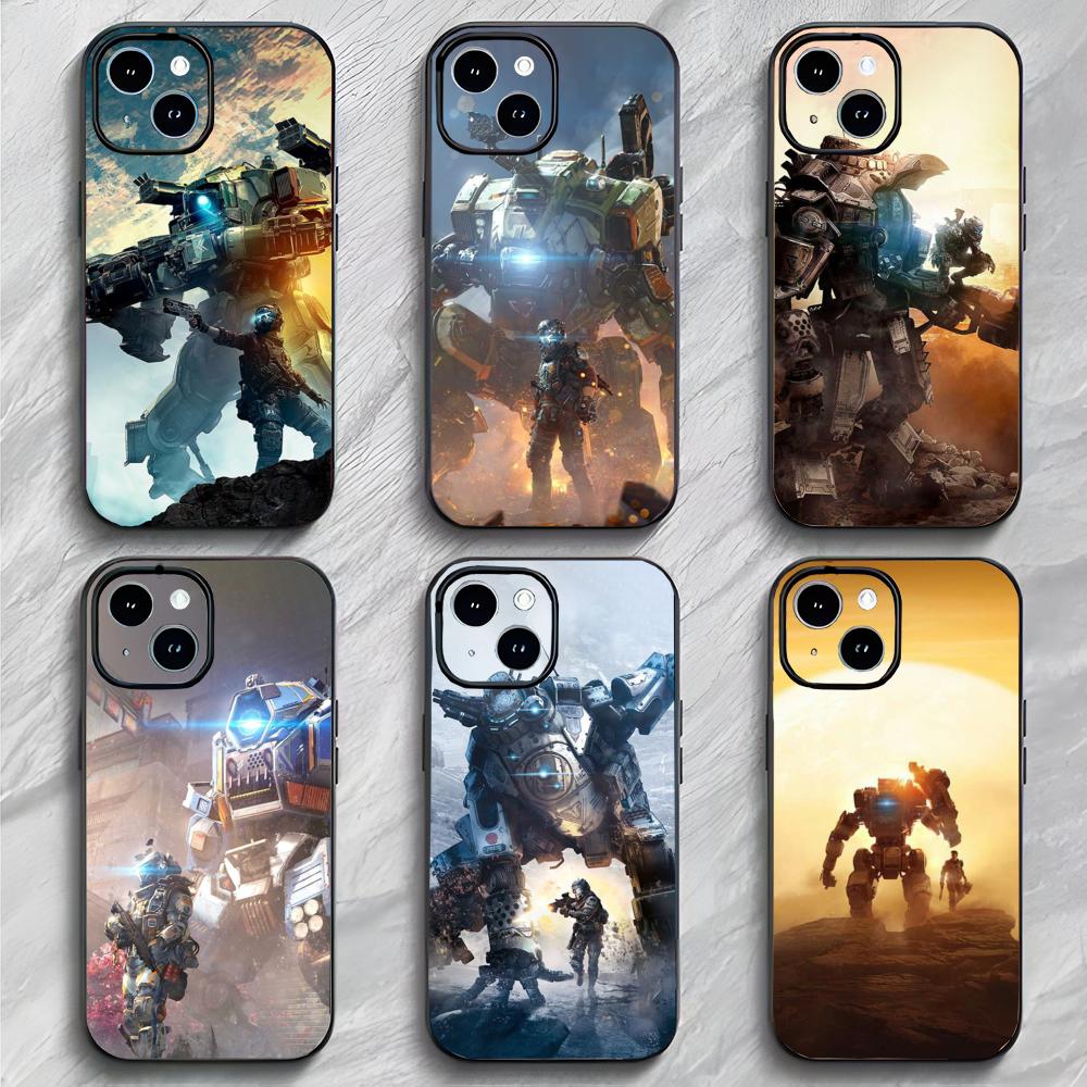 Sci-Fi Shooter Game T-Titanfall 2 Phone Case Black Matte Thin Phone Case For iPhone17 16 15 14 13 ProMax