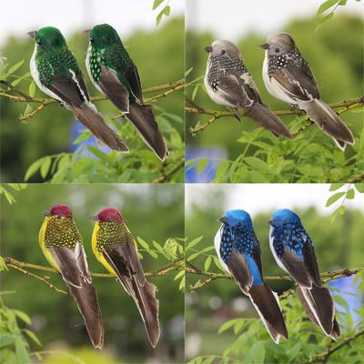 Svatební zahradní dekorace 2ks Mini Fake Birds z umělého peří Holubice