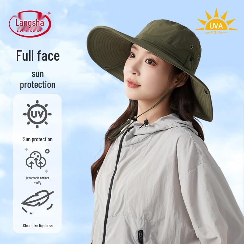LangSha Women s Wide Brim UV Protection Outdoor Sun Hat One Size