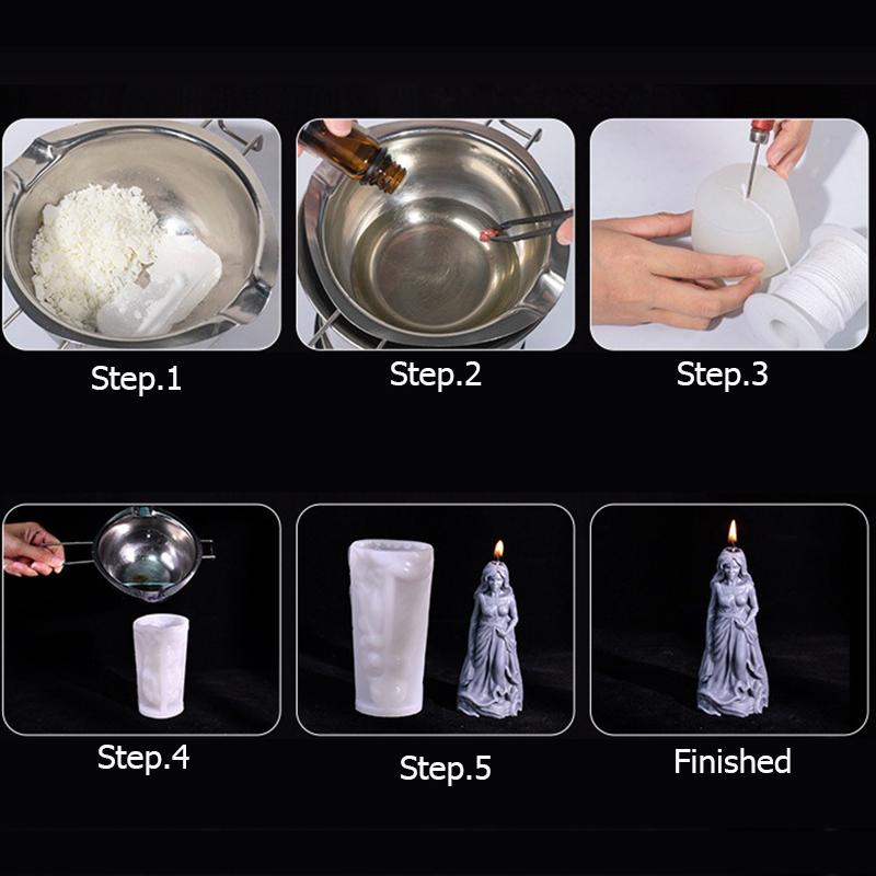 Halloween DIY Craft Silicone Ghost Bride Groom Candle Mold Mould Resin Molds