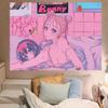 Y2K Steam Wave Culture Kawaii Anime Girl Printed Tapestry Wall Hanging Cute Cartoon Style Fantasy Background Home Decoration