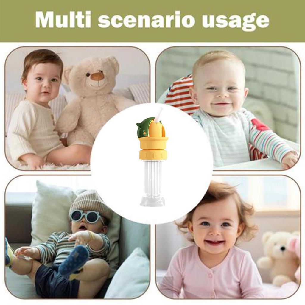 Kids Water Bottle Straw Topper Leakproof Universal Silicone Spouts Kids Water Bottle Spout Conversion Cap with Straw for Home