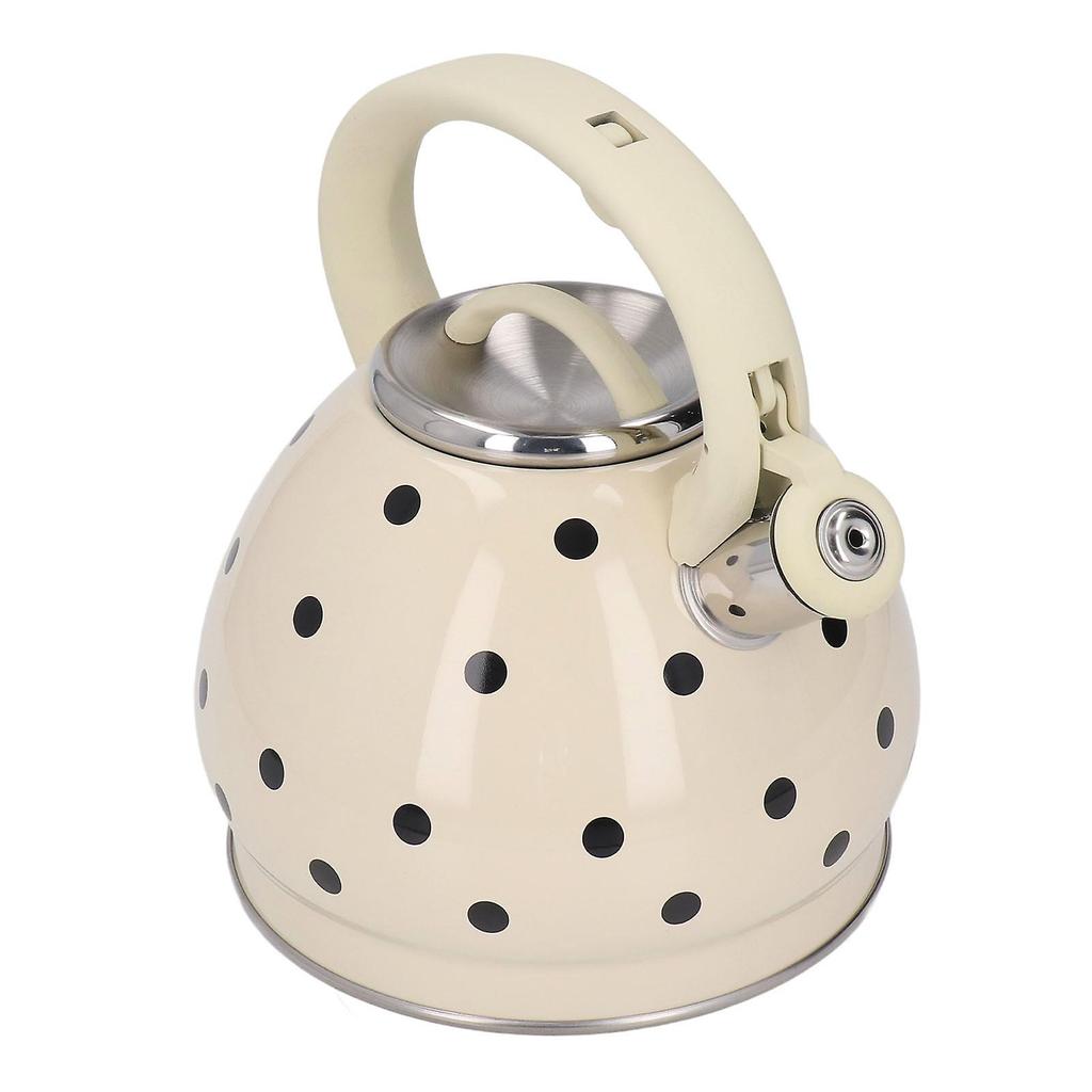 Whistling Kettle,3.5L Whistling Kettle Polka Whisteling Tea Kettle Stainless Steel Teapot Reliable and Durable