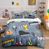 Musical Instrument Cartoon Pattern Print Bedding Set 1 Duvet Cover 2 Pillowcases for Adult and Children Luxury Gift Full Size